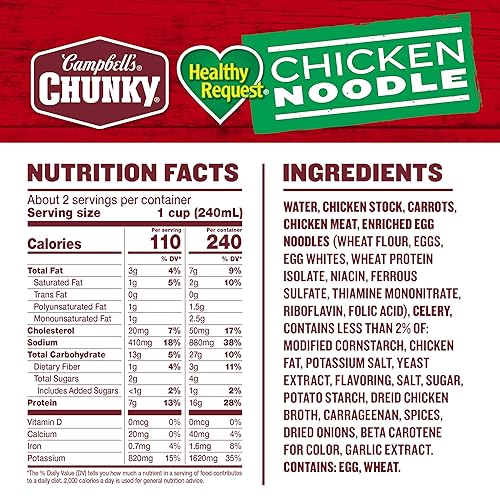 Miniatura 9 de Campbell's Chunky Healthy Request - Sopa de pollo con fideos, lata de 18.8 onzas