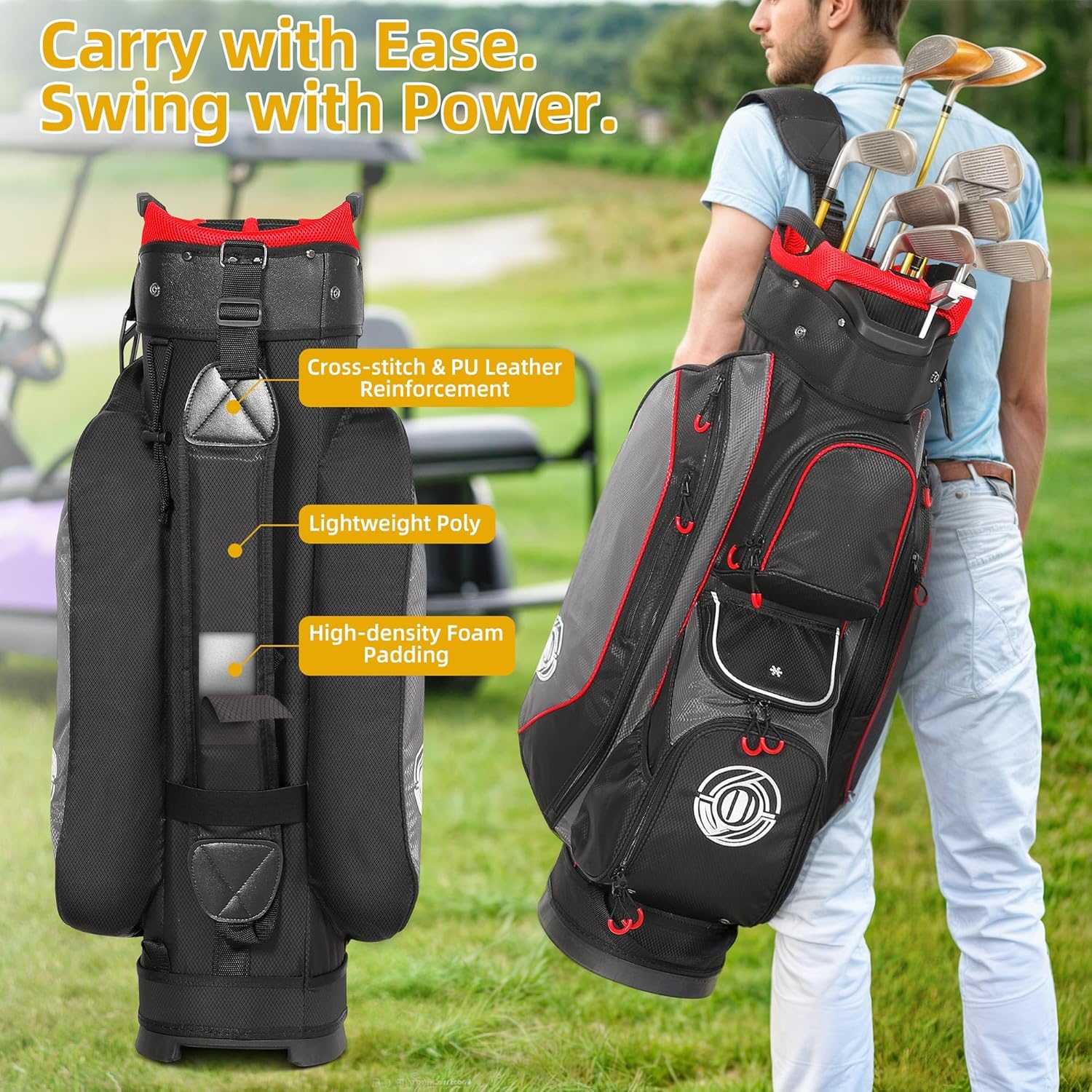 Golf Cart Bag, 15 Way Top Lightweight Golf Bag, Golf Bhutan Ubuy