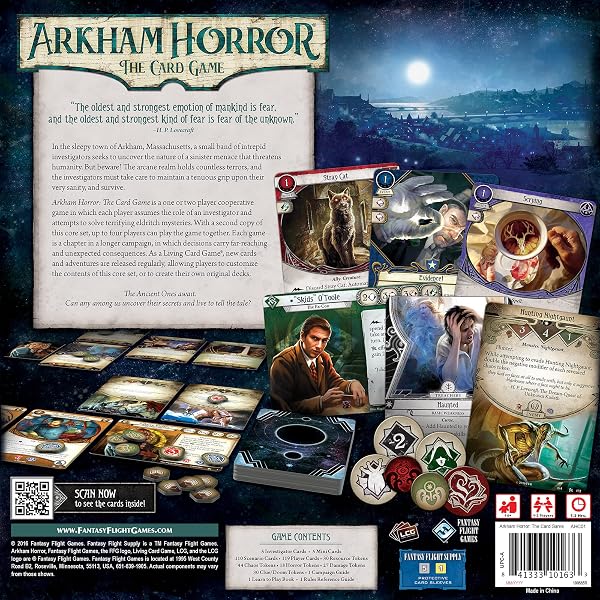 Fantasy Flight Games , Arkham Horror The Card Game , Card Game , Ages 14+ , 1 to 4 Players , 60 to 120 Minutes Playing Time - 2