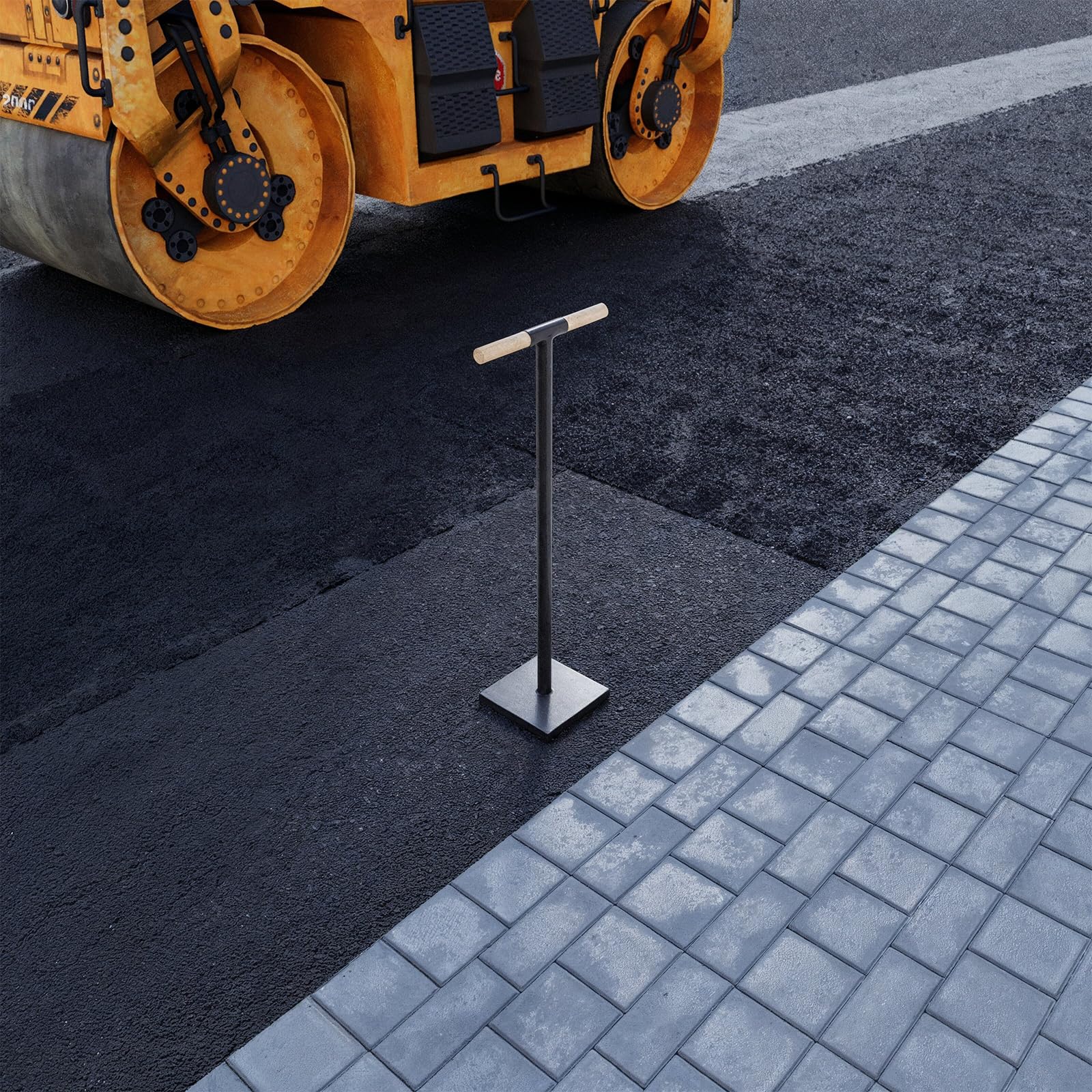 QLS Pilon à béton en acier 20 x 20 cm - Poids : 8 kg - Noir