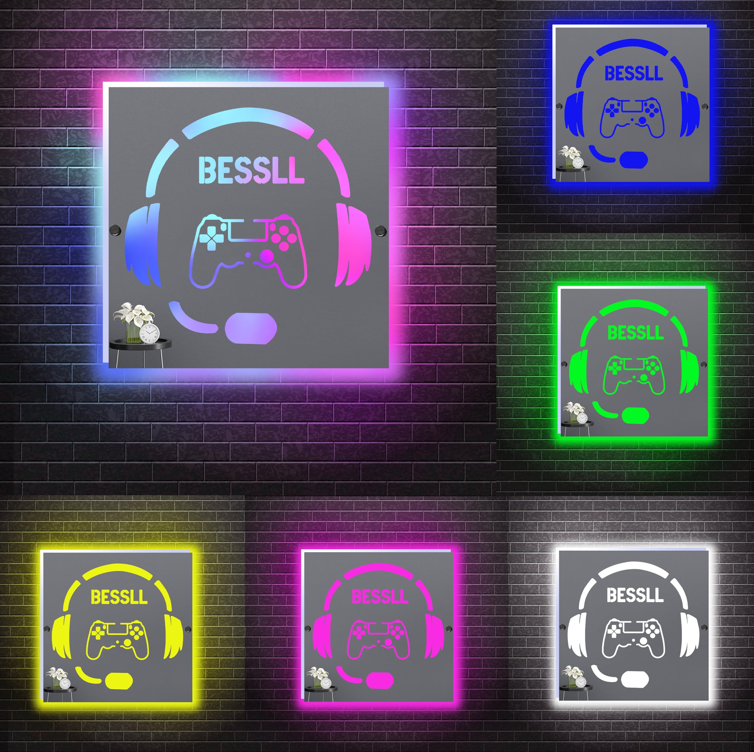 Letrero De Etal Personalizado Para Gaer, Lápara LED De Neón, Luces