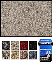Prestige Dirt Trapper Mat, Beautiful and Durable, Premium Doormat for Indoor and Outdoor Use, Clean Mat for Entrance Area, Hallway & Front Door, Beige/Black, 90 x 150 cm