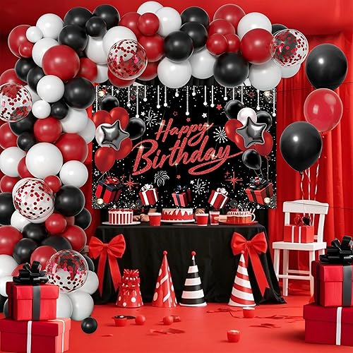 Miniatura 5 de Decoraciones de cumpleaños número 21 para él – (21 unidades) con letras de alegría a 21 años con purpurina dorada negra para él y ella, 6 pompones