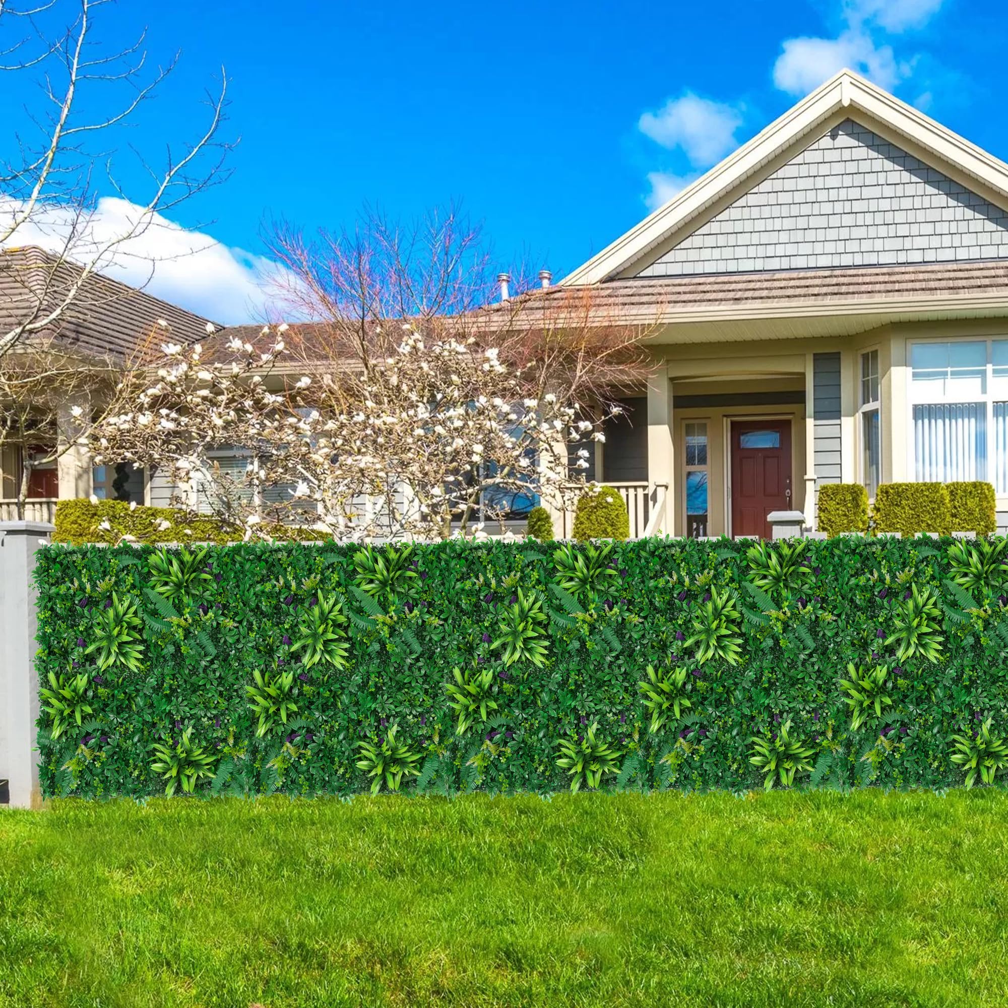 Lot De 16 Murs De Plantes Artificielles - 50 X 50 Cm Protection Uv Decoration Murale Pour Linterieur Et Lexterieur Haie De Buis Realiste Pour Mur Balcon Jardin 91939223