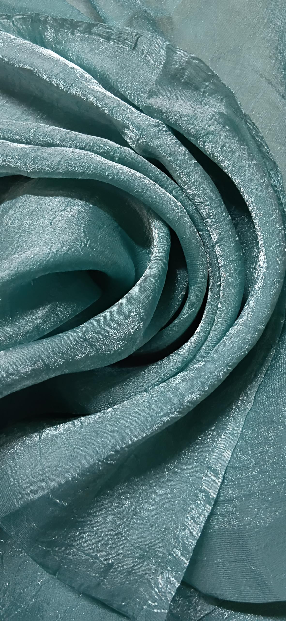 Teal Crush Fabric, 1 Meter Ideal for Blouse Stitching-image-43