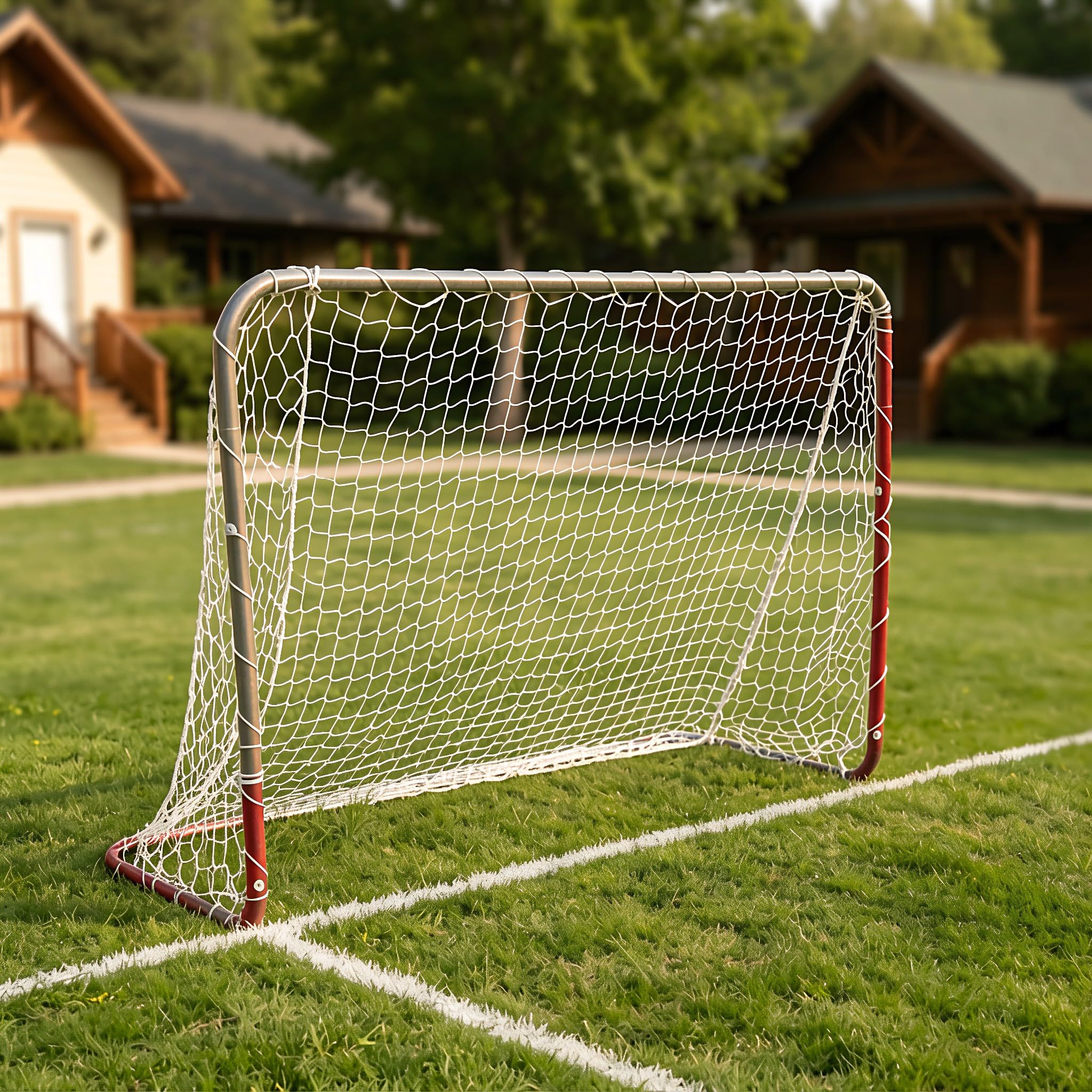 OUNONA 3 reti di ricambio per porta da calcio, rete da calcio 6x4 piedi facile da montare, rete da per sessioni di allenamento, attrezzatura sportiva per scuola, club, giardino