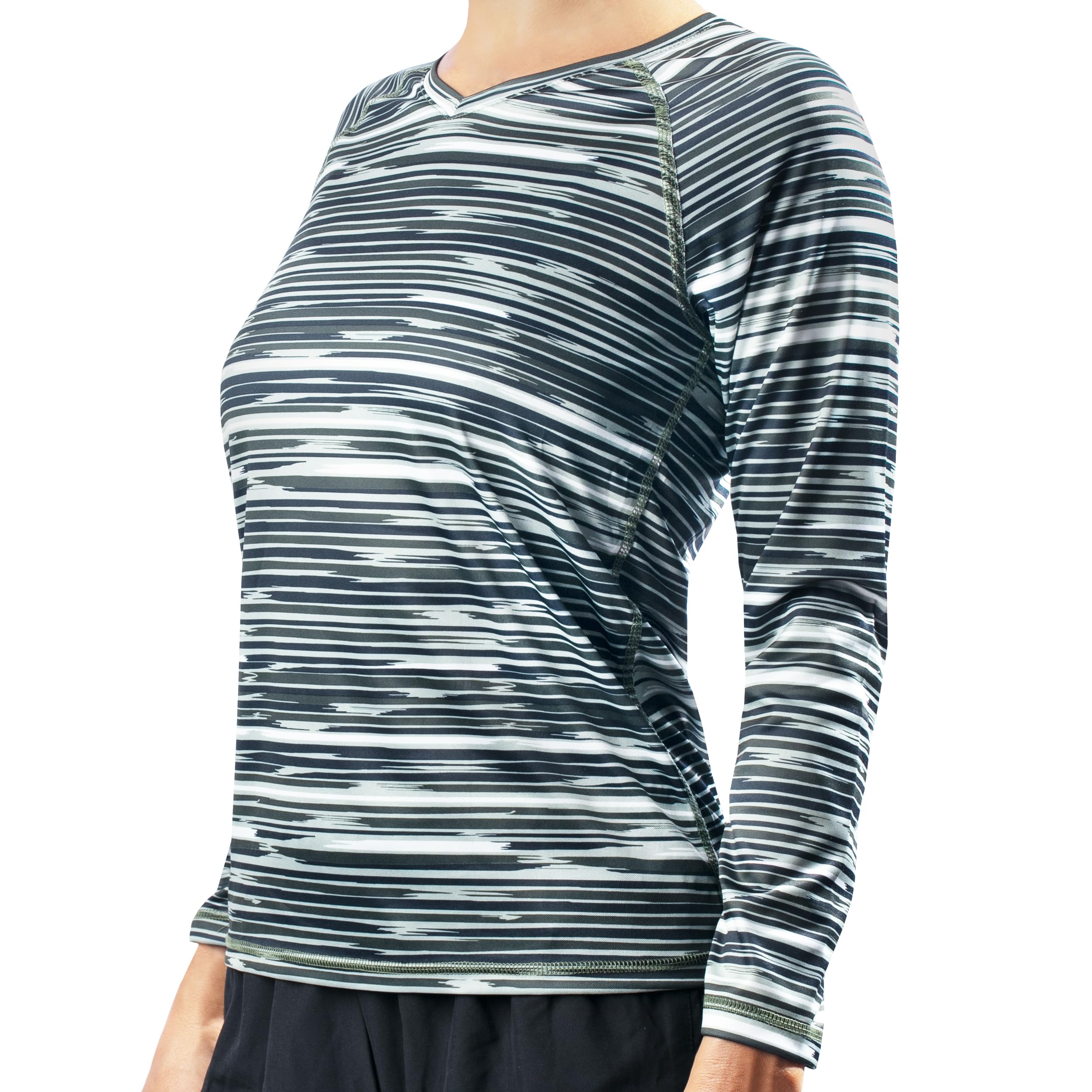 kanu surf Women's Solid Long-Sleeve Rashguard-picture-36