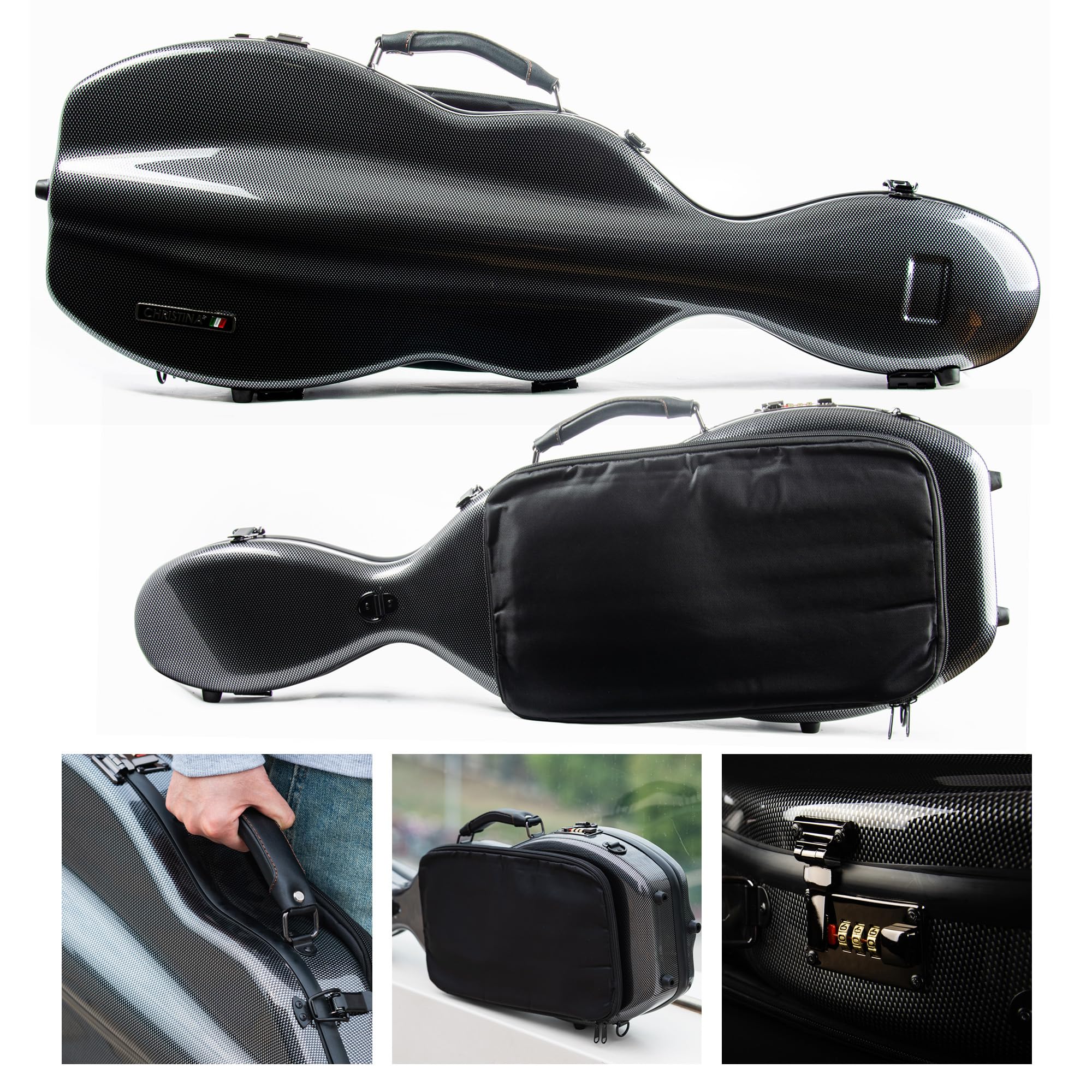 CHRISTINA バイオリンケース ダークゴールド カーボンファイバー　4/4 CHRISTINA バイオリンケース ダークゴールド カーボンファイバー 4/4