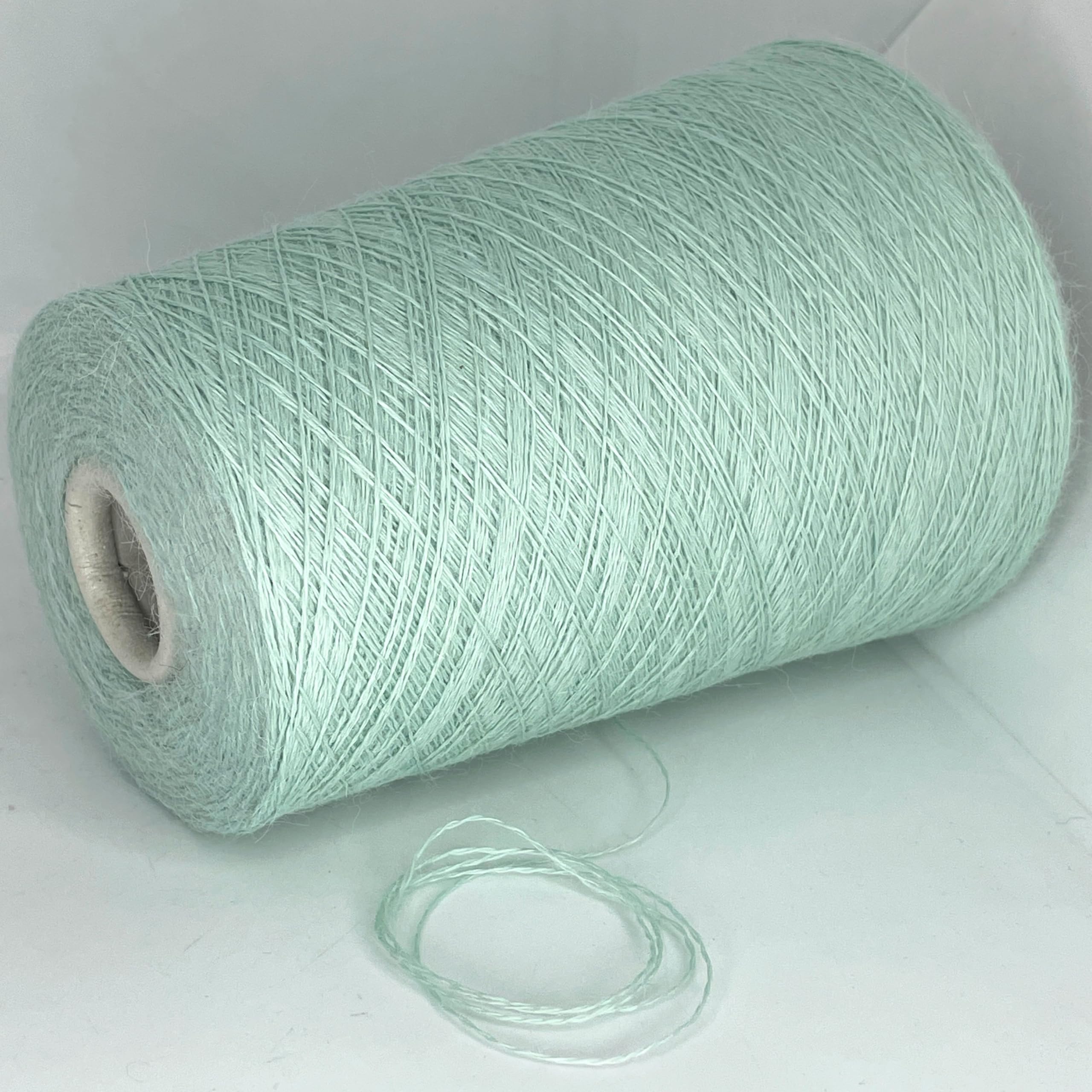 Alpaka Merinowolle Konengarn – Lace Gewicht – Weiches Mischgarn zum Stricken & Häkeln (Minzgrün, 400g / 3200m)