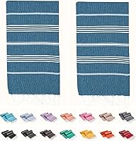 Vista 26 de PARK&OZ - Toallas ligeras de algodón turco (2 unidades) Prelavadas Absorbentes y de secado rápido Sin arena De gran tamaño Toallas