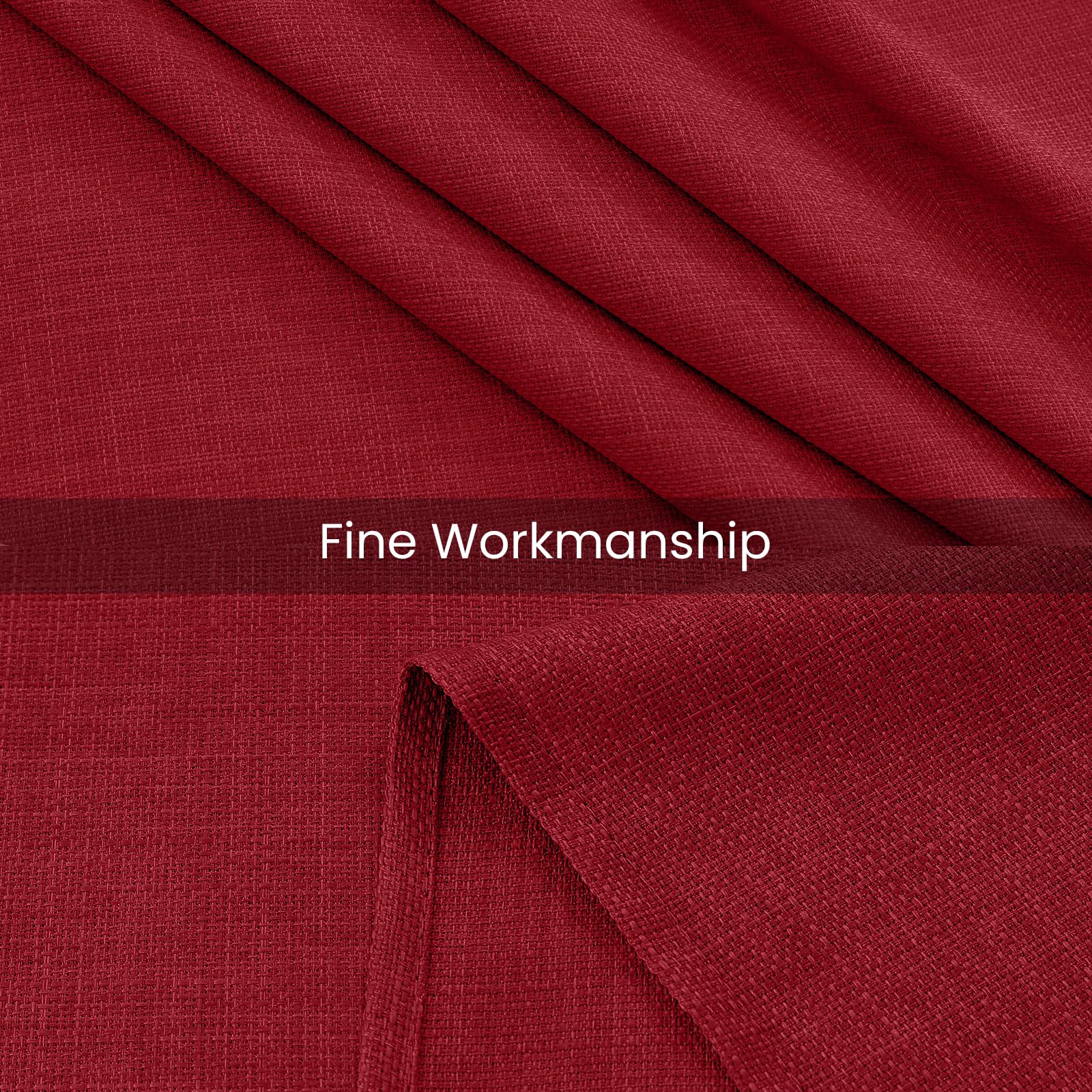 smiry Christmas Table Cloth Rectangle 140x100 cm Wipe Clean Linen Xmas Tablecloth Water Resistant Table Cover for Kitchen Festival Party Decorations - Image 3