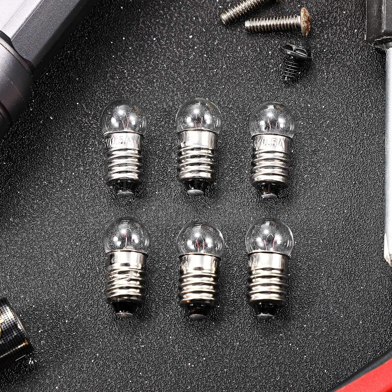 Honoson 20 Pieces Miniature Screw Tiny Light Bulbs Replacement E10 Mini Light Bulbs E10 Socket Miniature Flashlight for Physical Electrical Experiment Screw Base (3.8V, 0.3A)
