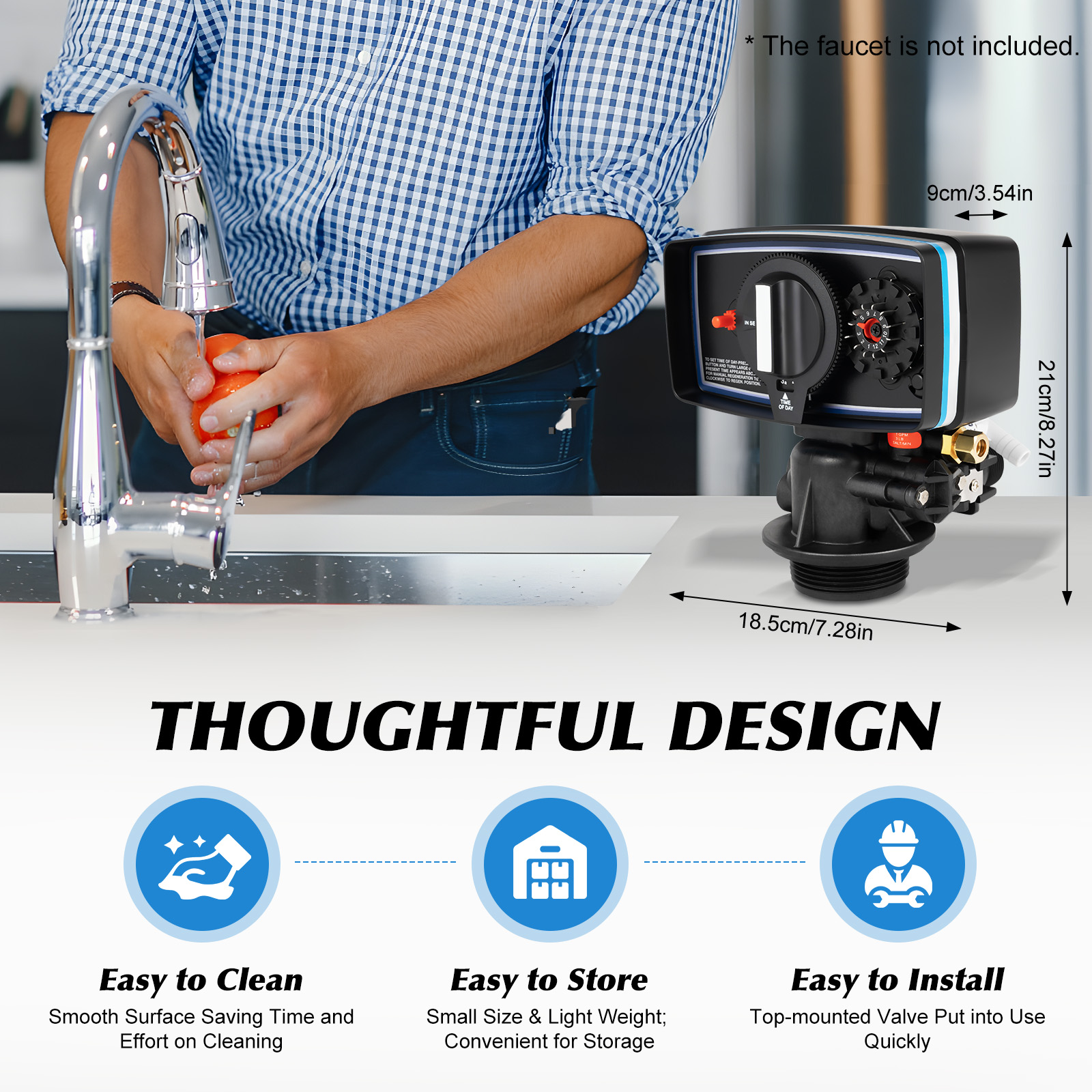 Válvula automática para ablandador de agua 5600 con temporizador miniatura 7