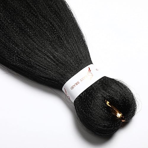 Miniatura 5 de ShowCoco - Extensiones de cabello trenzado preestirado profesional, 8 paquetes, 26 pulgadas, ajuste de agua caliente, textura lacia Yaki suave