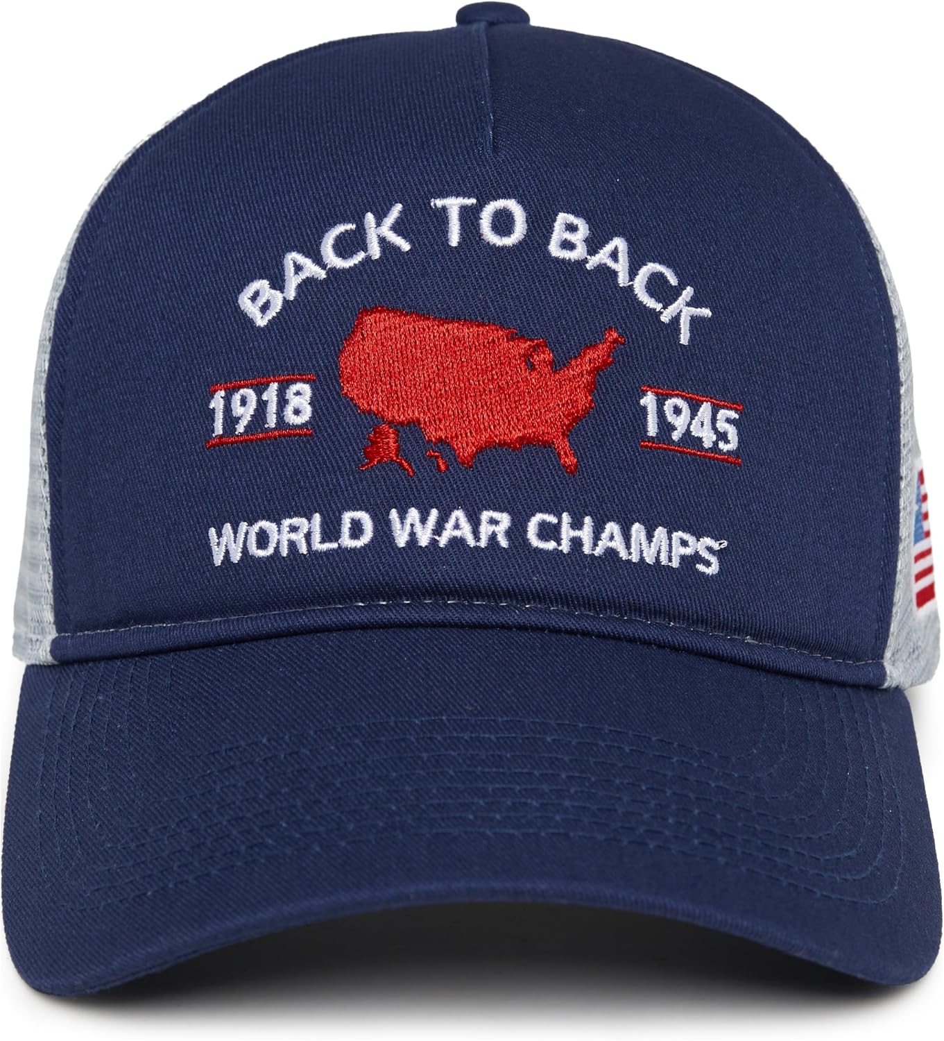 Funky Junque Trucker Hats for Men - Vintage Embroidered Snapback Baseball Cap, Cotton Front Mesh Back Adjustable Dad Hat