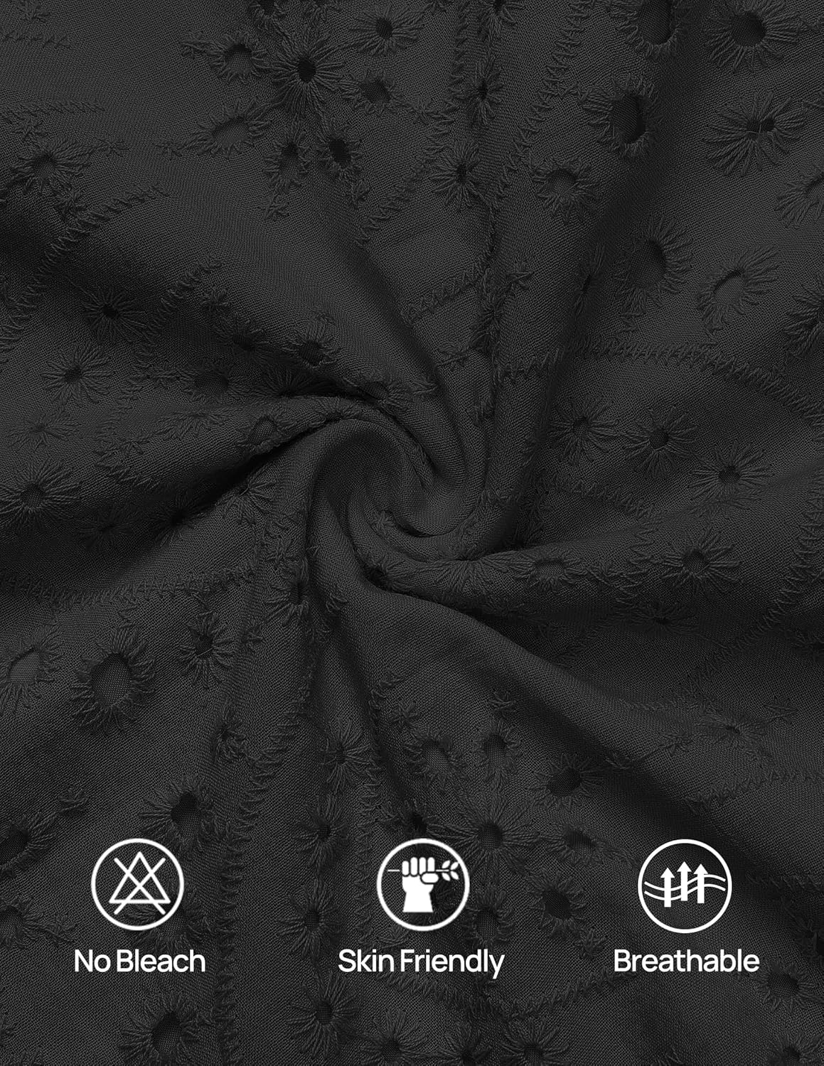 ZESICA Women's 2026 Summer Off Shoulder Ruffle Midi Dress Short Sleeve High Waist Hollow Out Embroidery Party Dresses - Image 6