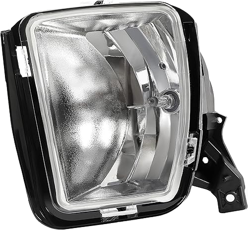 KUAFU Lámpara antiniebla compatible con Dodge Ram 1500 Classic 2013-2018 Reemplazo para 68104821AF con bombillas halógenas lado del conductor, lente