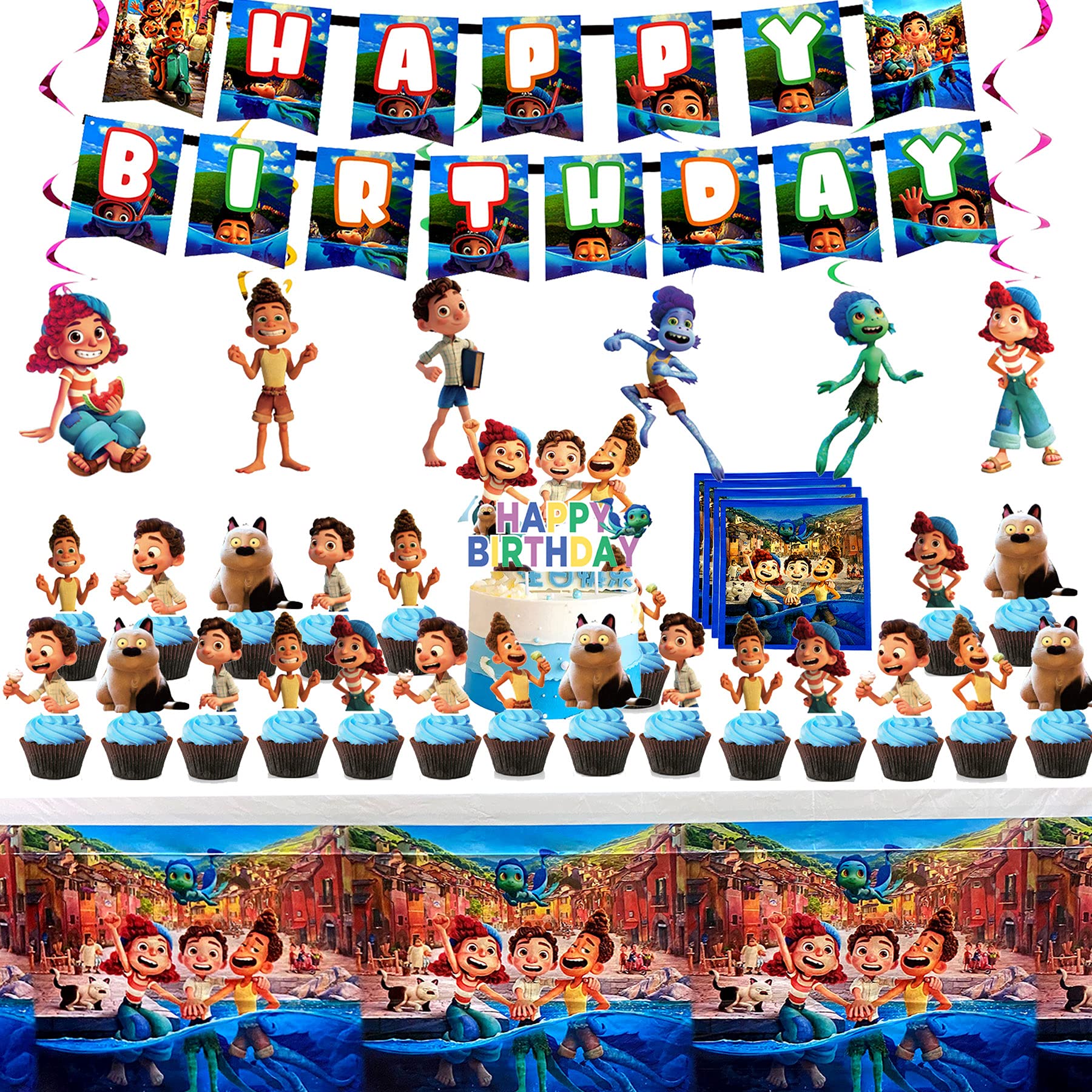 Buy Luca Party Supplies Set, Luca Birthday Party Favors with Tableware