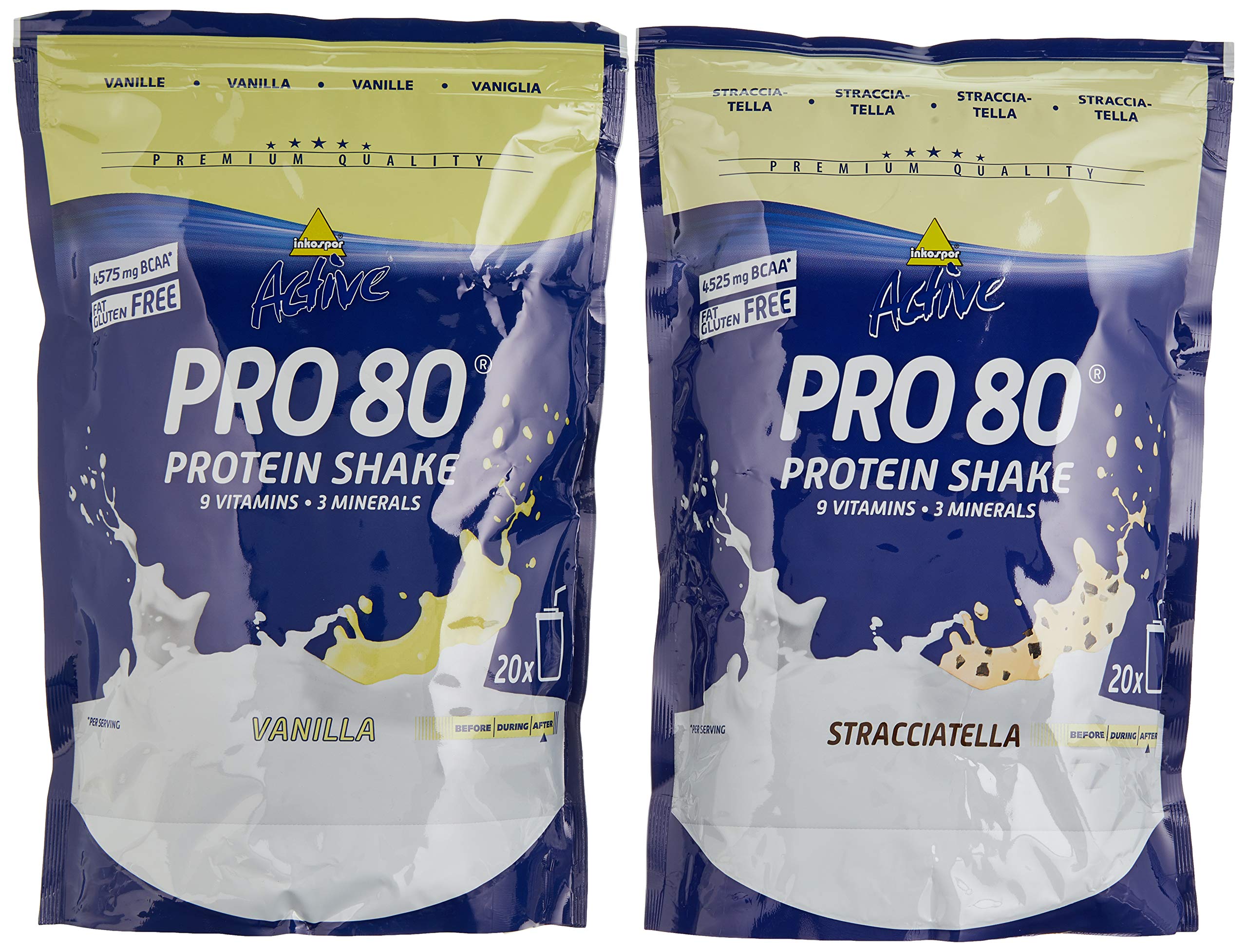 Shake protéiné Inko Active Pro 80 sacs 2 ix Pack (2 x 500 g) 1er Pack