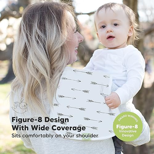 Miniatura 7 de KeaBabies Cambiador de pañales portátil y paquete de 5 paños para eructos para bebés, niños y niñas, tapete cambiador plegable impermeable para