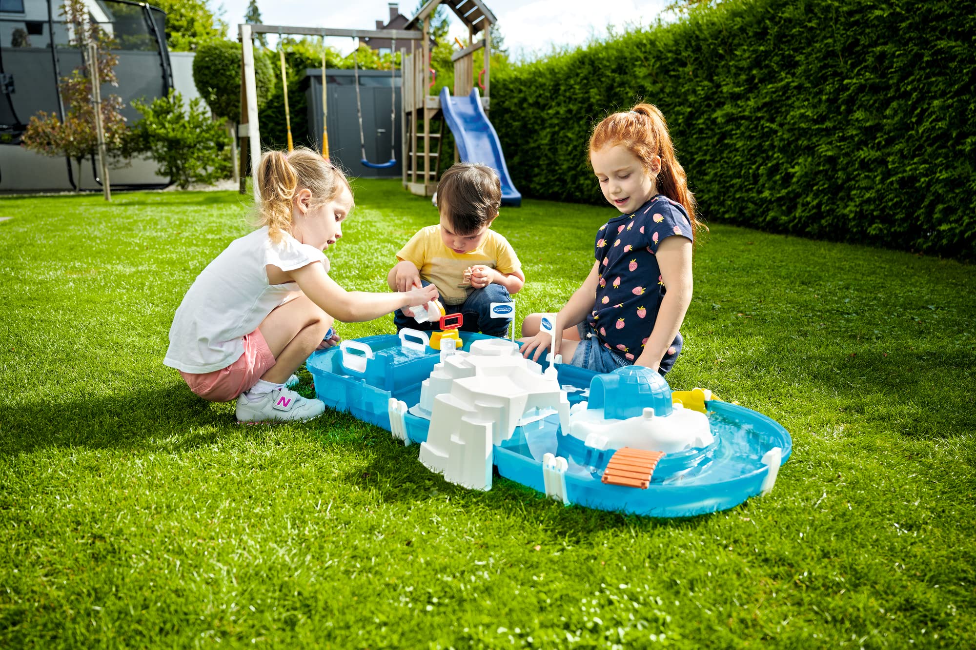 AquaPlay - Polar - Wasserbahn mit Eisberg, Stausee und Rampe für einen Wasserfall, inklusive Spielfigur Olivia mit Farbwechsel-Funktion, für Kinder ab 3 Jahren 8700001522 Türkis