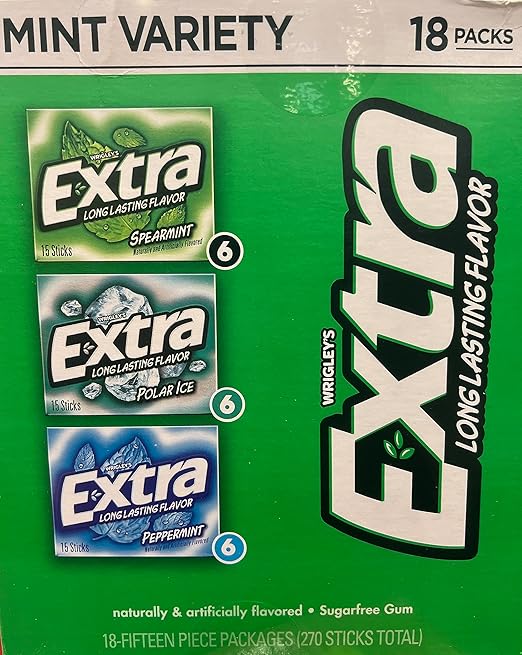 Gummy Mint Variety 18 packs Spearmint/Polar Ice/Peppermint