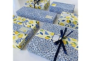 ECOARTTE Bridal Shower Gift Wrapping Paper and Ribbon Set for Wedding Bridal Showers