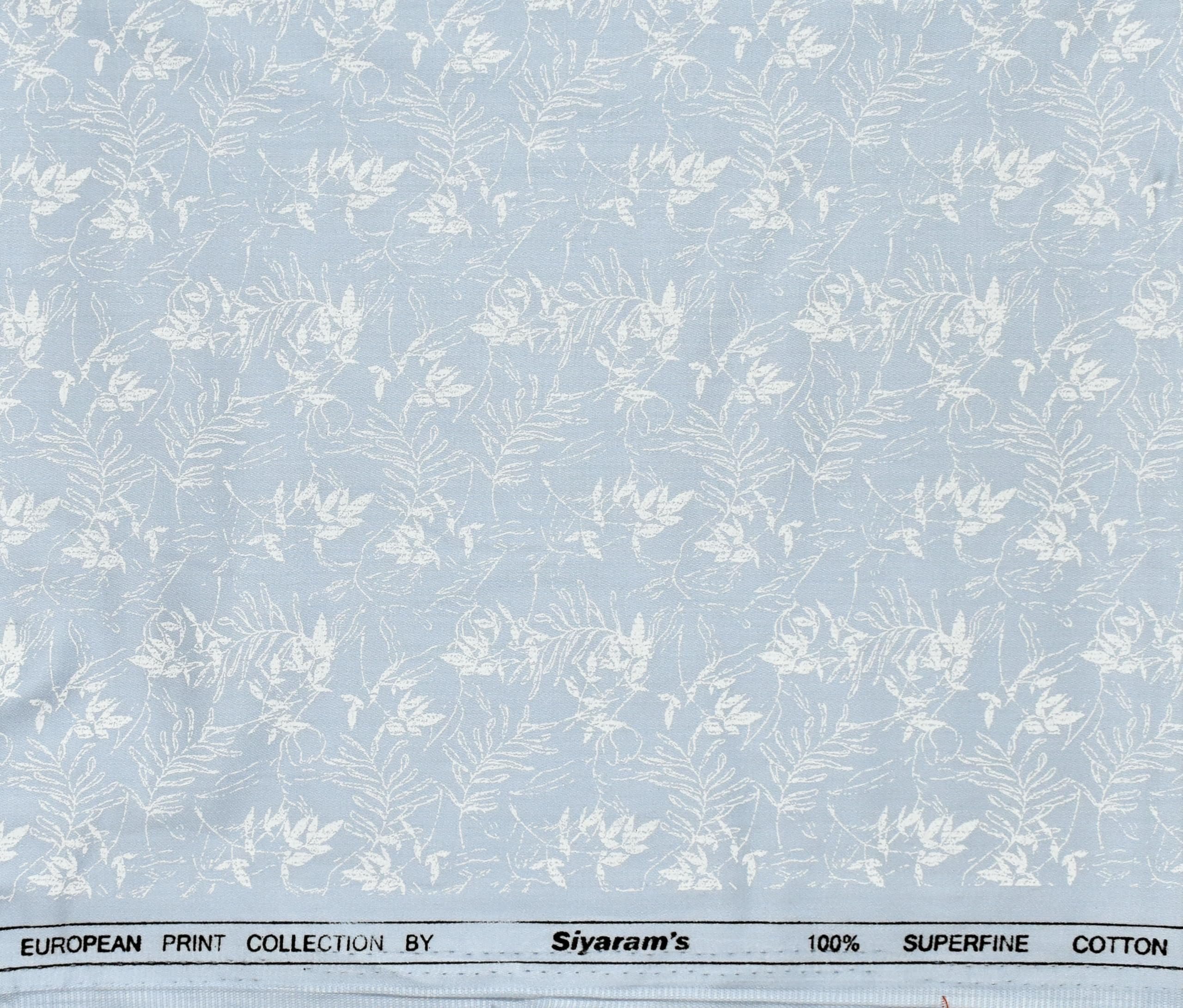 siyaram's 100% SUPERFINE COTTON BLUE COLOURED PRINTED UNSTITCHED SHIRT FABRIC -1.6 METRES - AN ASHA ASTHRALAY PRODUCT - AV1089-picture-19