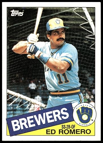 Miniatura 1 de 1985 Topps #498 Ed Romero Milwaukee Brewers (Baseball Card) NM/MT Brewers