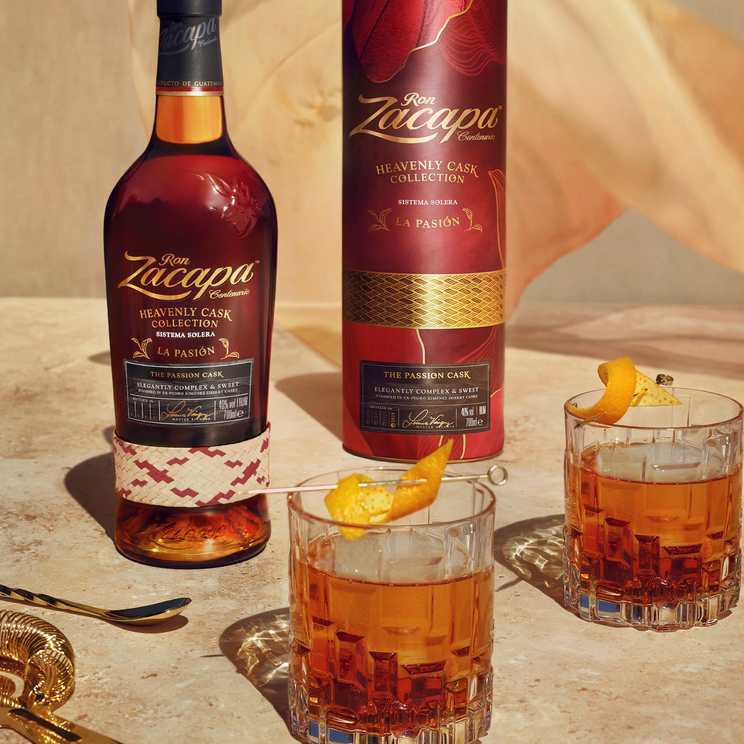Zacapa La Pasión, The Passion Cask, Heavenly Cask-Kollektion handverlesen aus Guatemala, 40% vol, 700ml Einzelflasche, Rum