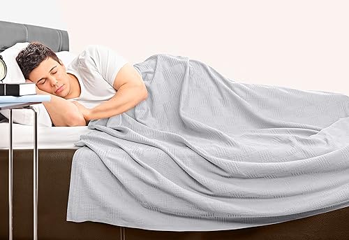 Miniatura 8 de Utopia Bedding Manta 100% algodón (tamaño King, 90 x 108 pulgadas), manta térmica ligera de 350 GSM, manta térmica suave y transpirable para todas