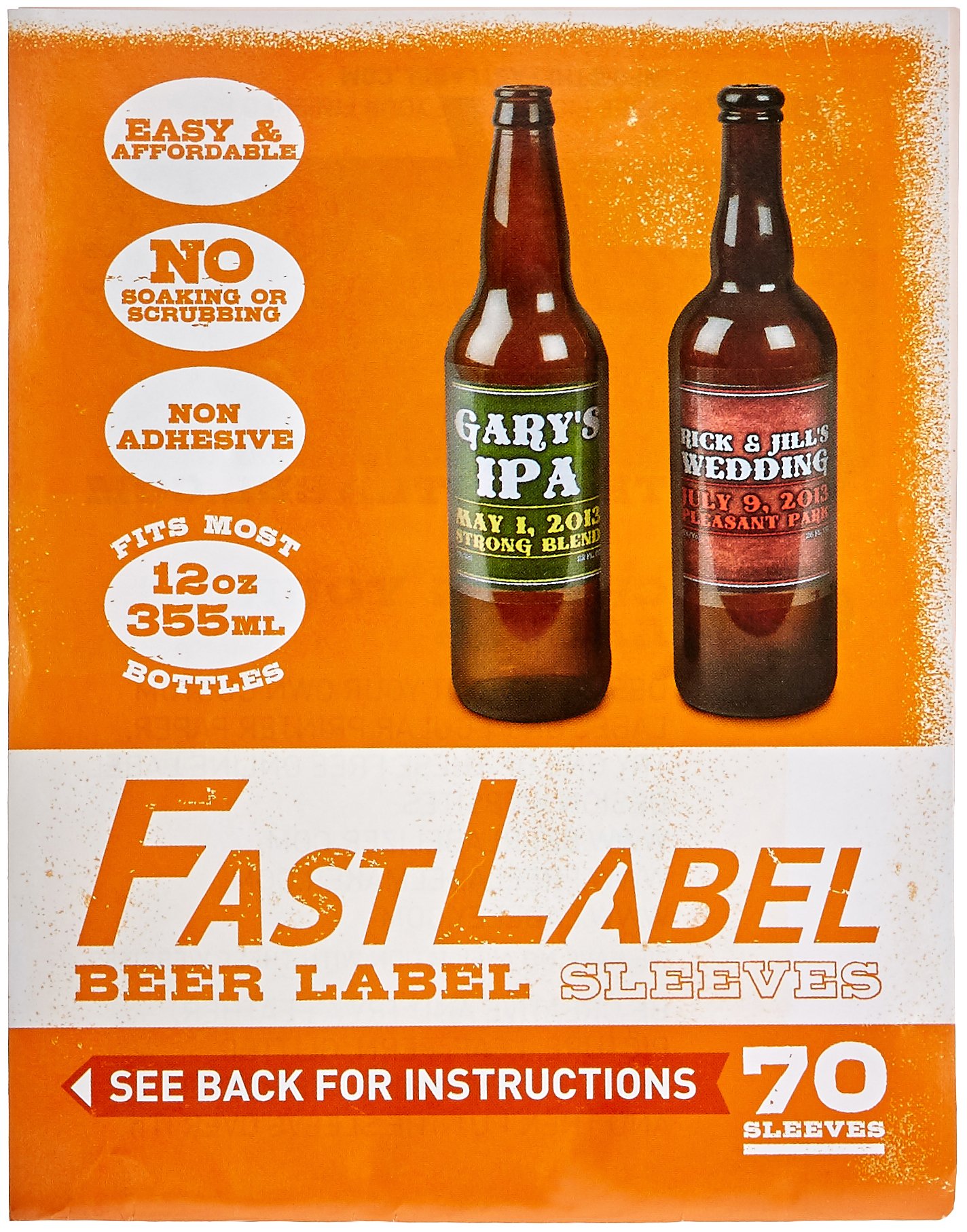FastLabel Fermentation Accessories - Standard 12oz Beer Bottle labels - Never scrub a bottle again brought to you by FastFerment
