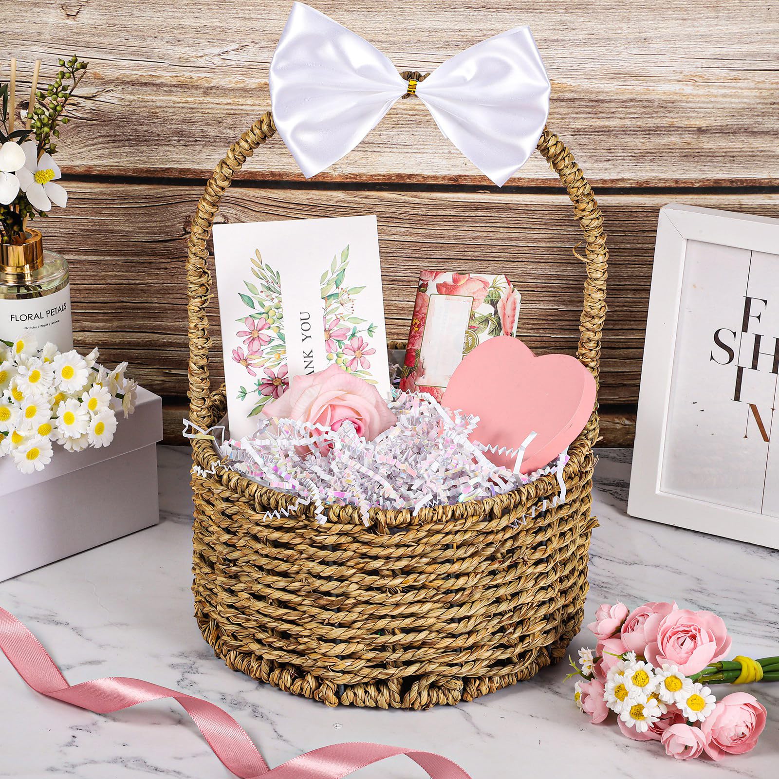 Woric Carta bianca diamantata, 0,9 kg, taglio increspato, per riempire cesti regalo, compleanni, festa della mamma, anniversario di matrimonio, Natale