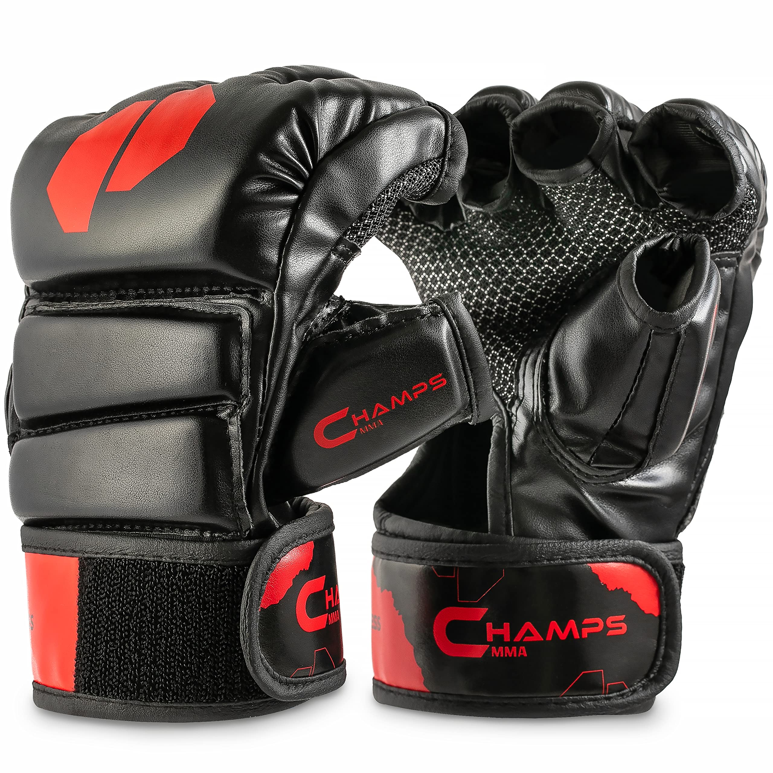 Champs MMA Gloves (Black, Small)