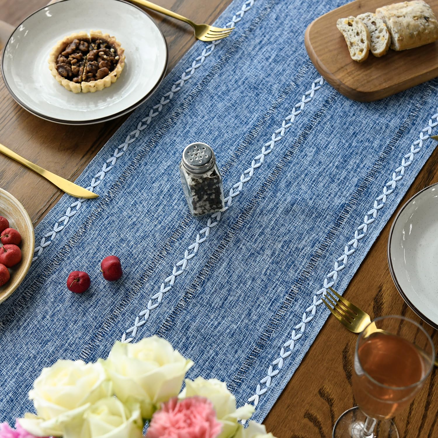 Artoid Mode Chemin De Table Lavable Turquoise Pour La Cuisine, La Table à Manger, La Décoration Intérieure, Party, Vacances, Fête, 40 X 140 Cm