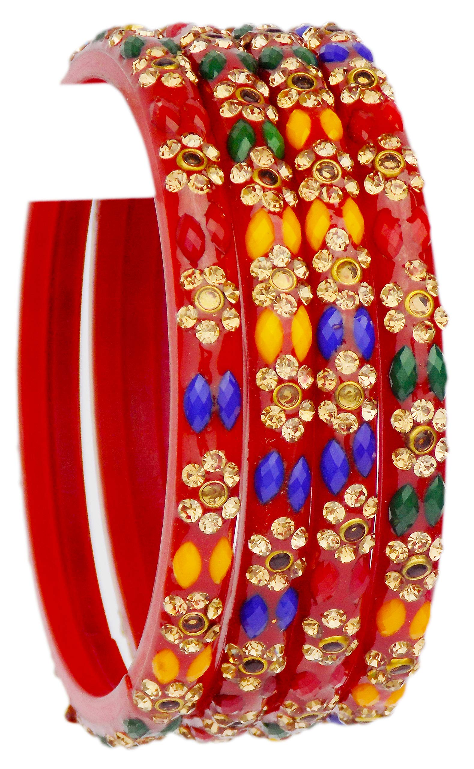 Indian Ethnic Bangles Bollywood Glass Bangles Bracelets Kada Multi Color Fashion Jewelry Traditional for Wedding