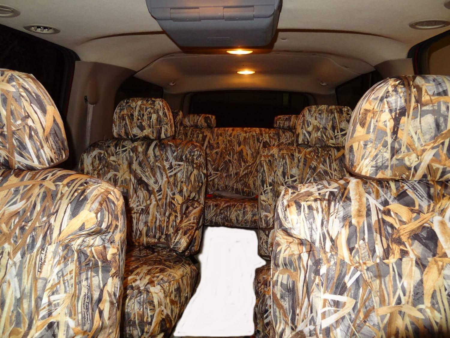 Durafit Seat Covers, 2000-2002 Chevy Suburban and Tahoe and GMC Yukon All Three Rows. Custom Seat Covers in Grassland Camo Endura