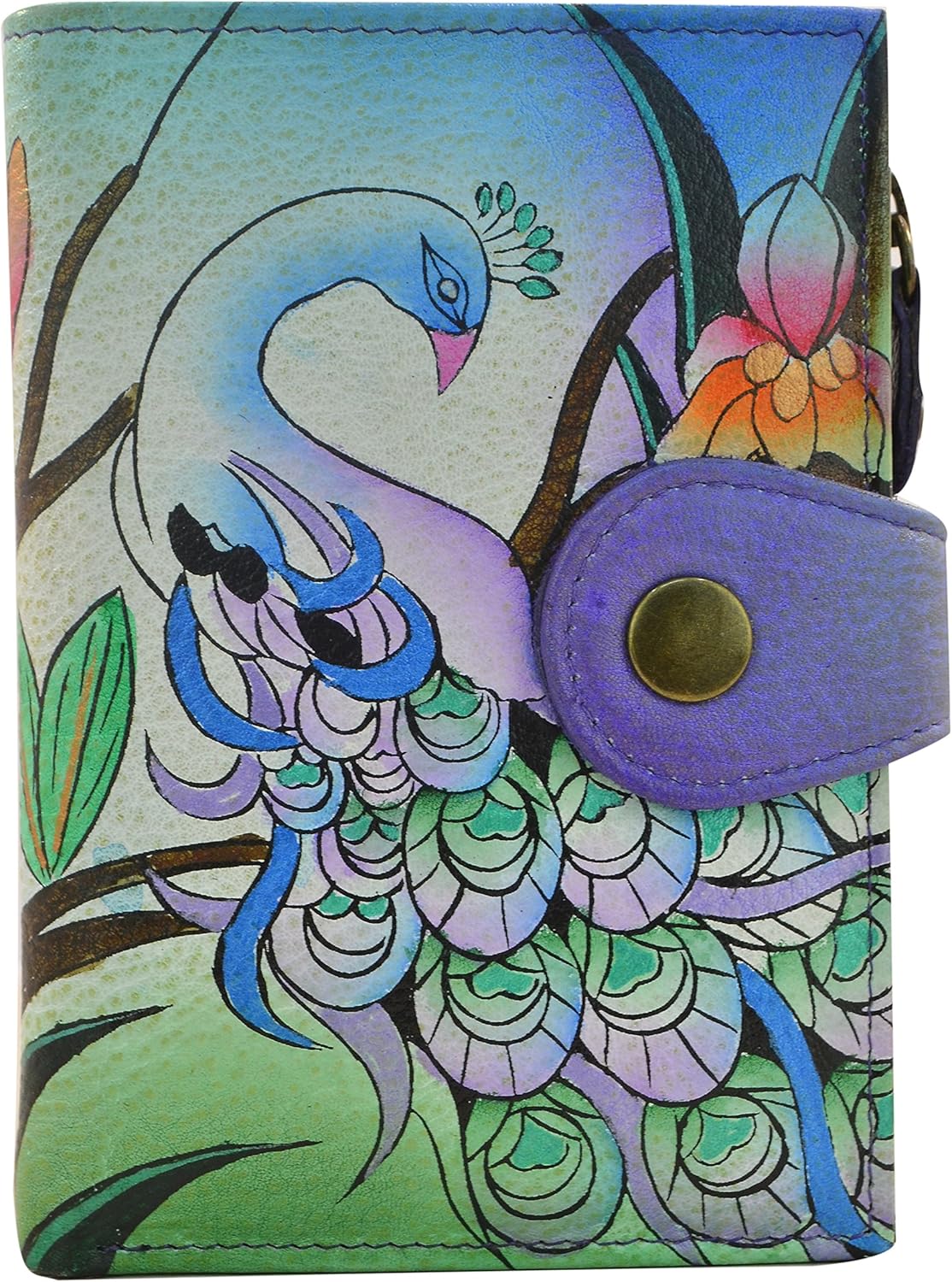 Anna by Anuschka Women's Hand Painted Genuine Leather Ladies Wallet