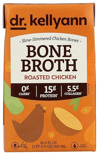 Dr. Kellyann Caldo de hueso de pollo asado, 16.9 FZ
