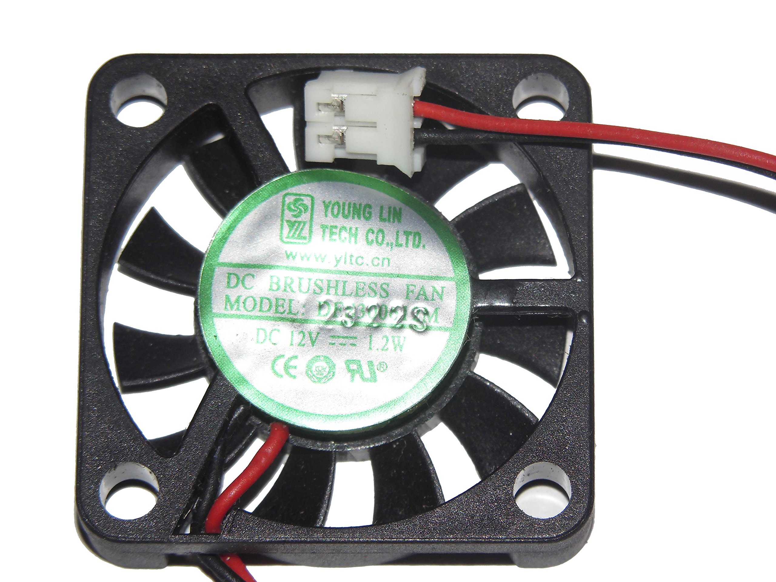 Young Lin 3cm DFS300612M 12V 1.2W 2Wire 3cm Cooling Fan