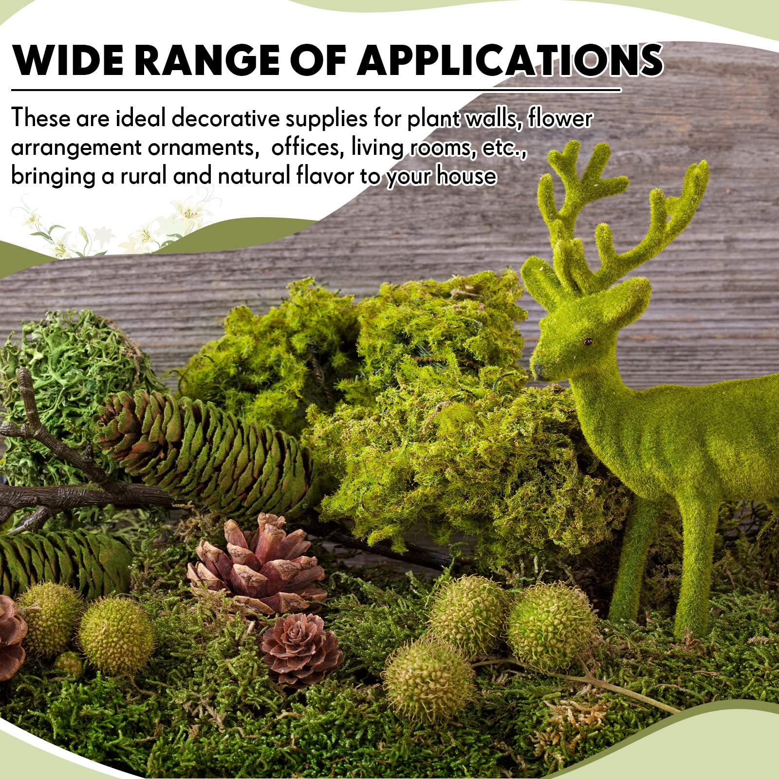 Amazon | Fabbay 18オンス トナカイコケ 工芸用 0.97平方