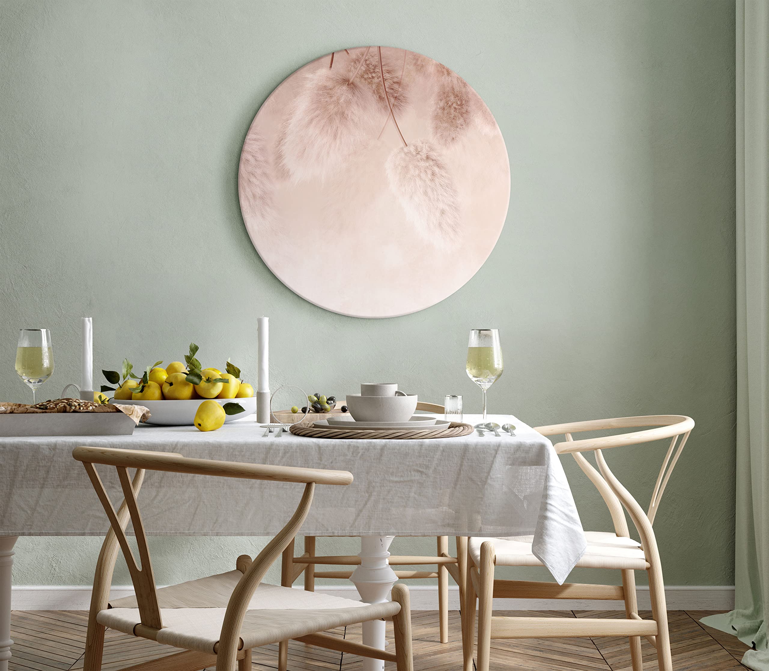 murando - Leinwandbild Pampasgras Pflanze rosa, 80x80 cm, 1-teilig, modern | Hochwertige Leinwand, sofort aufhängbar, ideal fürs Wohn- oder Schlafzimmer, wasserfest und lichtecht, langlebig, stilvoll