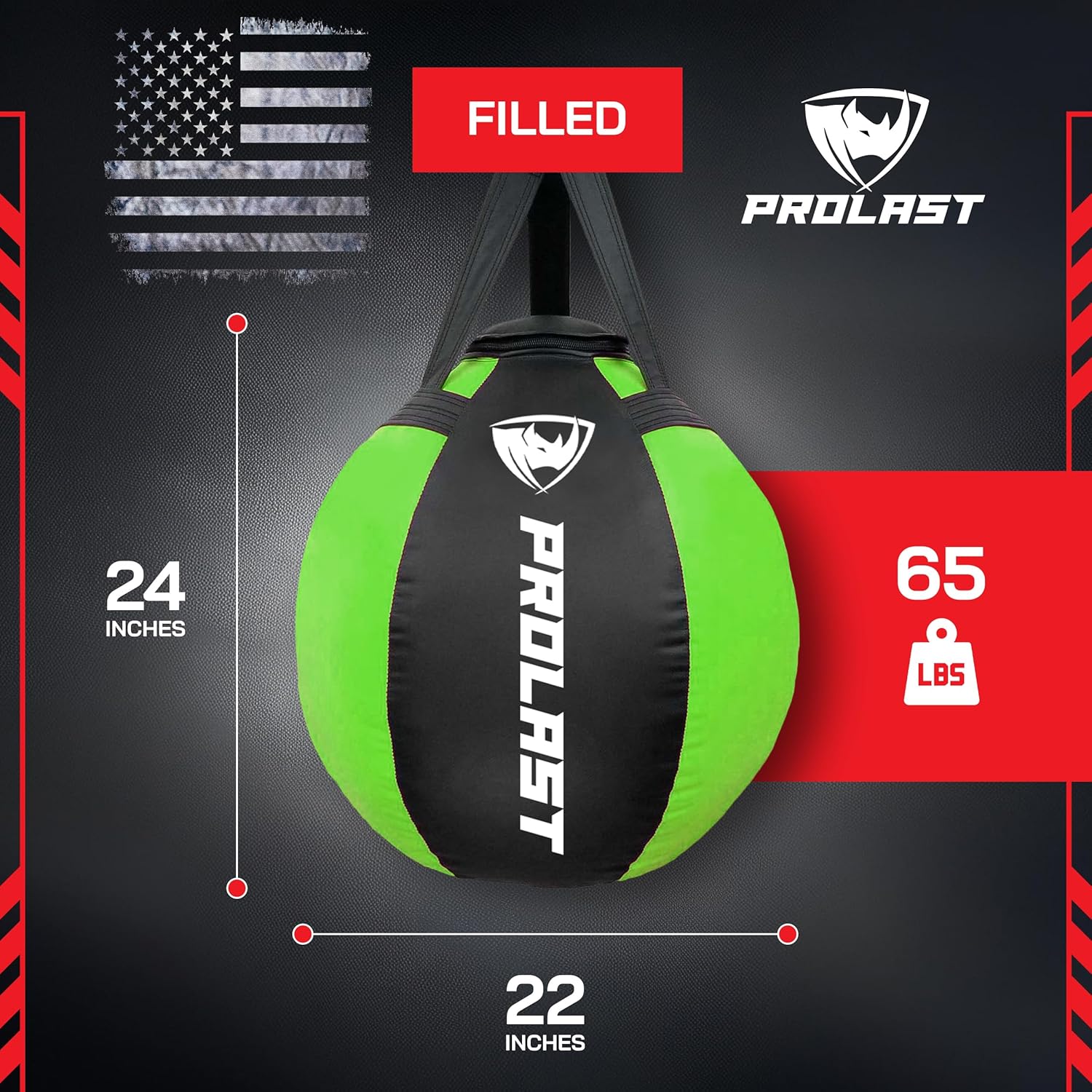 PROLAST Wrecking Ball Heavy Punching Bag for Adults, Hook and Uppercut, Body Snatcher, Boxing, MMA, Muay Thai Training Equipment, Filled