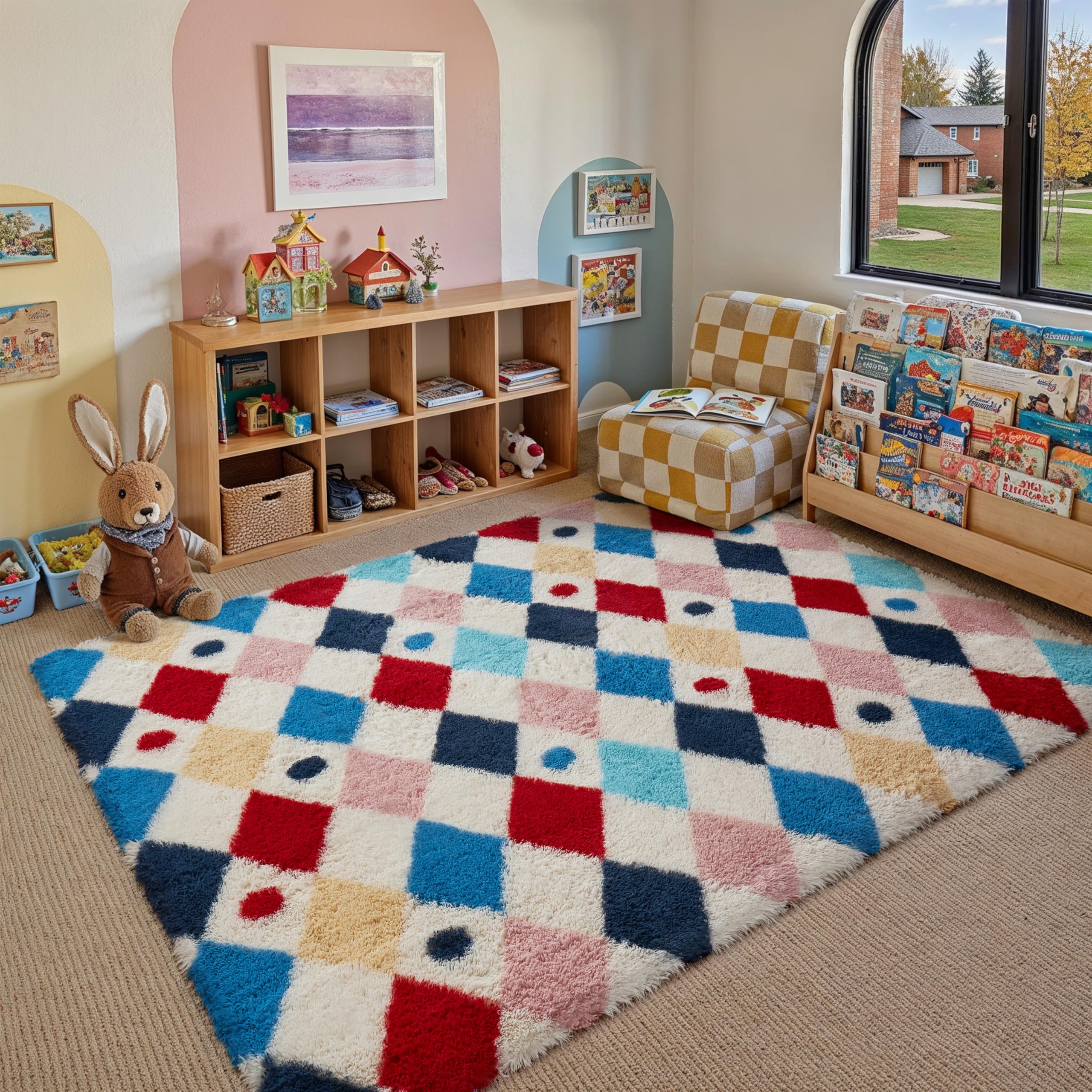 HUGEAR Flauschig Teppich Wohnzimmer Shaggy rutschfest Hochflor Weich