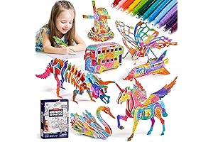 7 Sets Mandala 3D Coloring Puzzles: Arts Crafts for Kids Ages 6-12