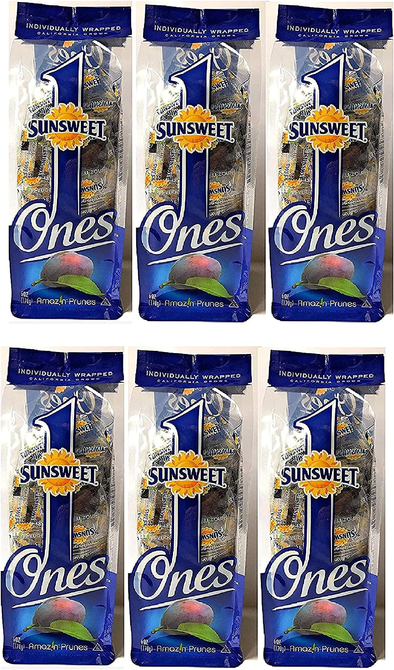 Sunsweet Ones Individually Wrapped Pitted Prunes 6
