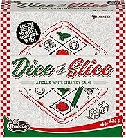 Vista 4 de ThinkFun 's Dice and Slice - Juego de dados para fiesta de pizza - Juego de rebanar de pizza deliciosamente estratégico