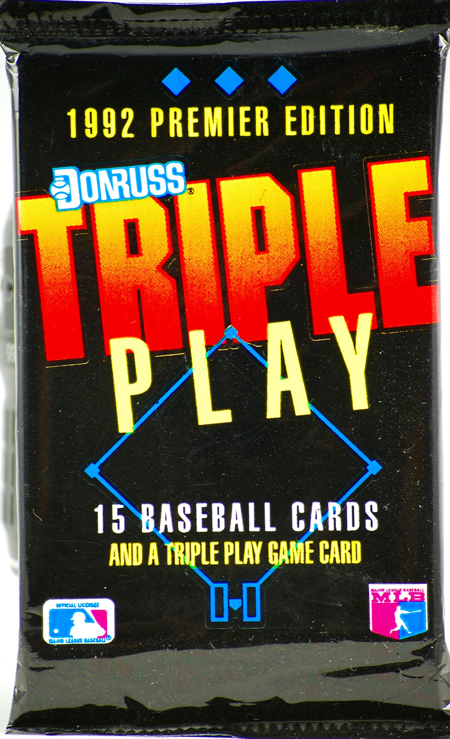 rare 1992 baseball cards Amazon.com : 1992 - Leaf Inc - MLB - Premier Edition - Don Russ Triple Play  Pack - 15 Baseball Cards & a Triple Play Game Card - OOP - Mint - Rare