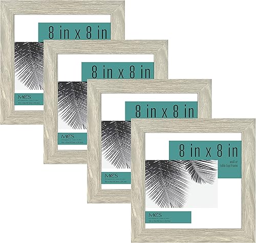 Vista 167 de MCS Studio Gallery - Portarretratos de textura de madera, negro, 10 x 10 pulgadas, para colgar y soporte posterior, marco cuadrado para fotos