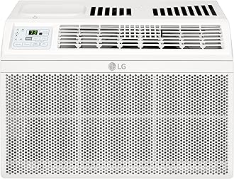 LG 5800 BTU Window Air Conditioners [2023 New] Remote Control Ultra-Quiet Compact-size Washable Filter Multi-Speed Fan Cools 260 Sq.Ft. Small Room AC Unit air conditioner Easy Install White LW6023R